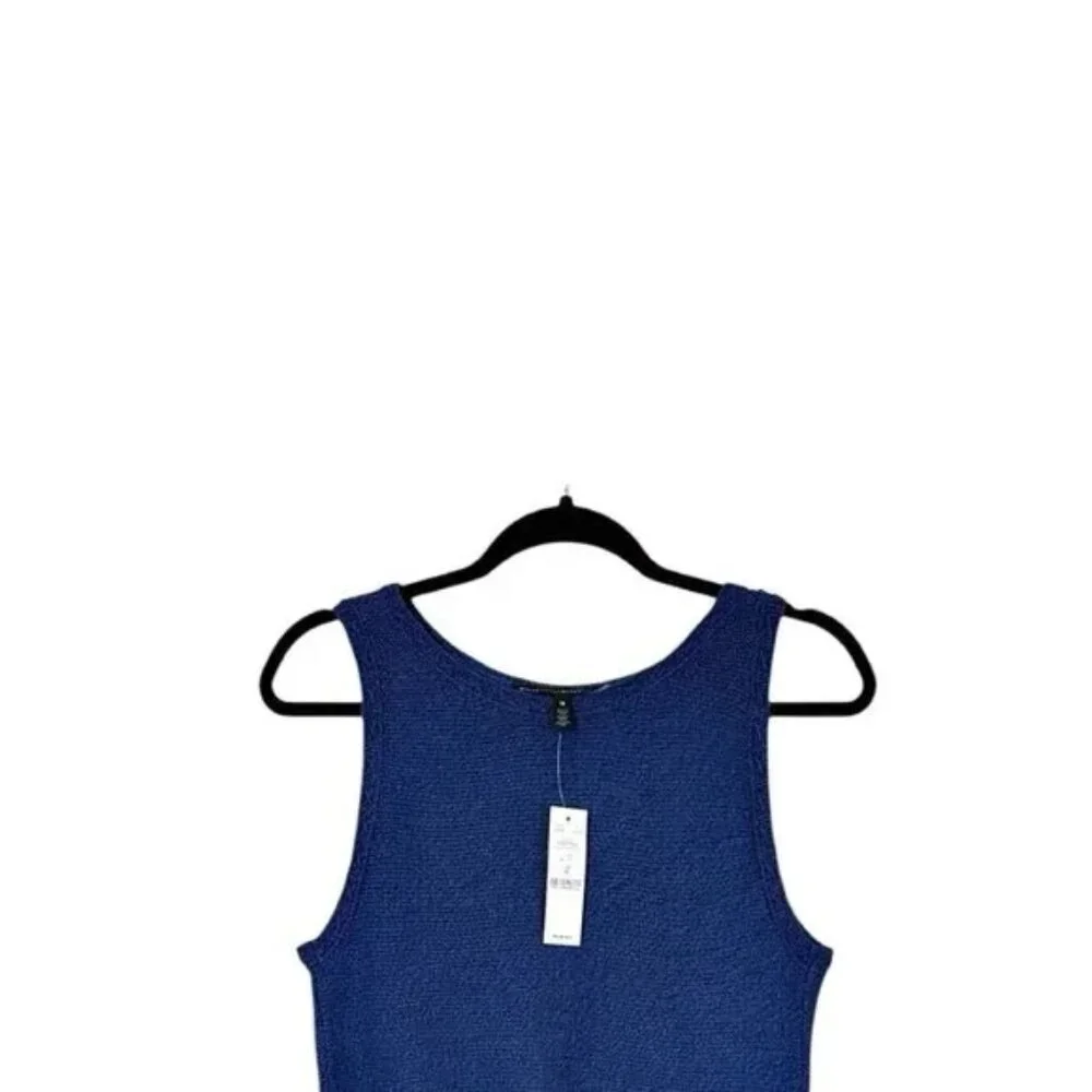 WHBM Deep Marine Sleeveless Sweater